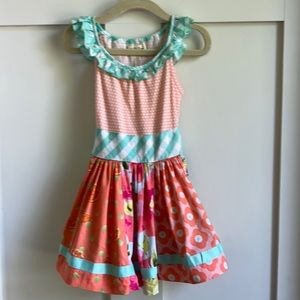 Matilda Jane Mint Green and Peach Color Dress